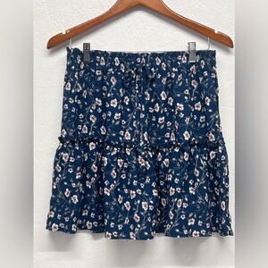 Nwt - Women's Junior Floral Skirt - 100% Polyester - TSher - Blue - L
